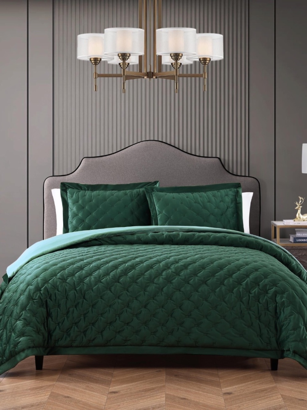 Bebejan Hunter Green Velvet Comforter